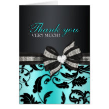 Floral Swirl Sweet Sixteen Thank You Card