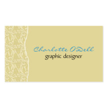 floral; tan business card template