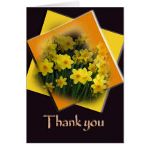Floral Thank you card - daffodils