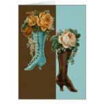 Floral Victorian Boots Card
