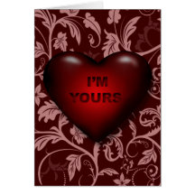 Floral Vines Valentine Greeting Card