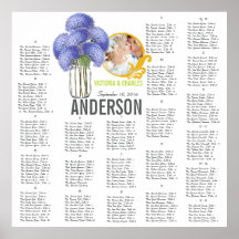 Floral Vintage Modern Mason Jar Seating Chart Print