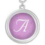 Floral Watermark Amethyst Monogram Necklace necklaces