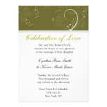 Floral Wedding Army Green Invitation