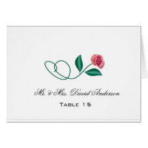 Floral Wedding Place Card