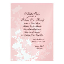 Floral Wedding Shower Personalised Invitations