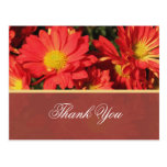 Floral wedding thank you post card.