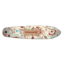 Floral Wonders Old School Skateboard
