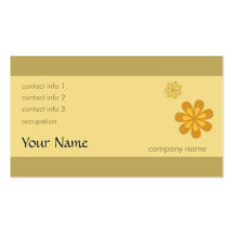 Florals - Beige Business Card