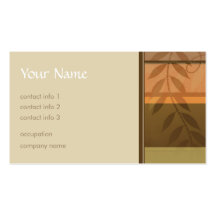 Florals - Beige Business Cards