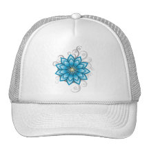Florals - Blue Trucker Hat