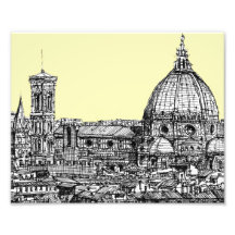 Florence Italy in cream Photo Print
