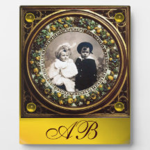 FLORENTINE RENAISSANCE FRUITS MONOGRAM PHOTO PLAQUE