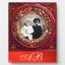 FLORENTINE RENAISSANCE FRUITS MONOGRAM DISPLAY PLAQUE