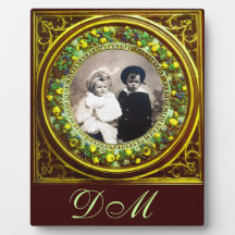 FLORENTINE RENAISSANCE FRUITS MONOGRAM DISPLAY PLAQUE