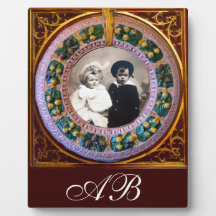 FLORENTINE RENAISSANCE FRUITS MONOGRAM DISPLAY PLAQUE
