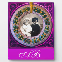 FLORENTINE RENAISSANCE FRUITS MONOGRAM PHOTO PLAQUES