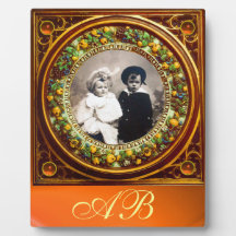 FLORENTINE RENAISSANCE FRUITS MONOGRAM DISPLAY PLAQUE