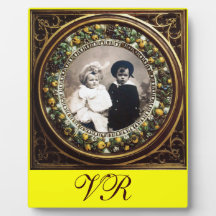 FLORENTINE RENAISSANCE FRUITS MONOGRAM PHOTO PLAQUES