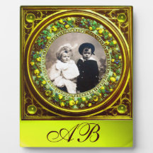 FLORENTINE RENAISSANCE FRUITS MONOGRAM DISPLAY PLAQUE