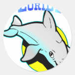 Florida Dolphin  #0222 Round Sticker