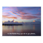 Florida Keys Sunset Postcard