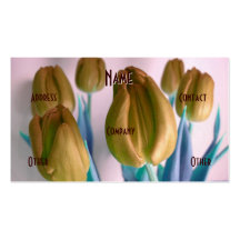 Florist - Beige Tulips Business Card Template
