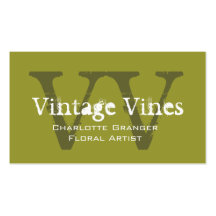 Florist Customisable Business Card Monograms