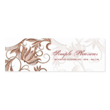 Florist interior decorator spa salon business cards