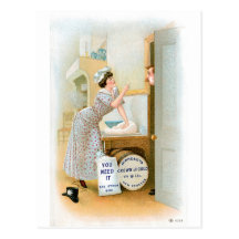 Flour Bakery Vintage Food Ad Art Post Card