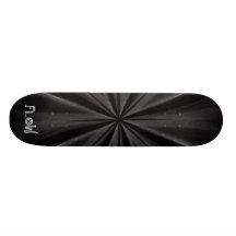 Flow, Flowist, Black and White Spiral Skate Board Deck