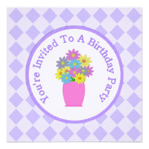 Flower Bouquet: Party Invitation