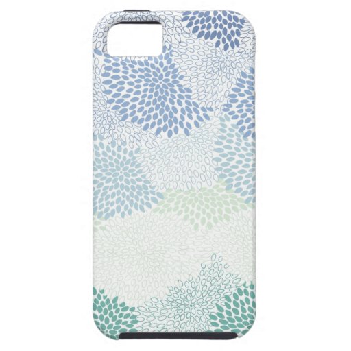 "Flower Burst" Blue iPhone 5 Cases