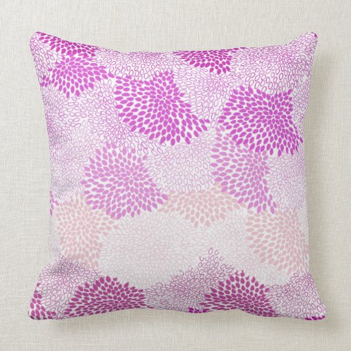 "Flower Burst" Pink Pillow