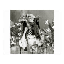 Flower Child Ahead of Her Time: 1902 Post Cards