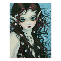 Flower Child Big Eye Fairy Postcard