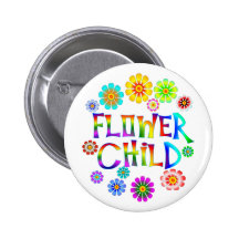 FLOWER CHILD PINBACK BUTTONS