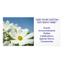 FLOWER DAISIES Photo Card Announcement Invitations