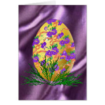 Flower Decorated Egg Cards