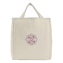 Flower embroidered bags