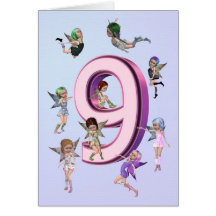 Flower fairies 9th birthday card