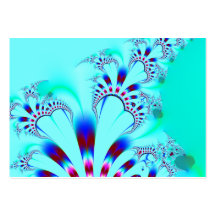 Flower · Fractal Art · Turquoise Business Card Template