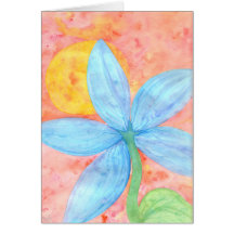 Flower From Below Greeting Cards