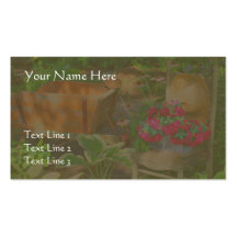 Flower Garden Wheelbarrow Business Card