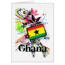 Flower Ghana Greeting Cards