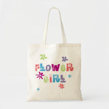 Flower Girl Canvas Bag