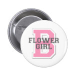 Flower Girl Cheer Buttons