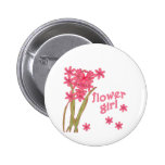 Flower Girl Design #3 Pinback Button