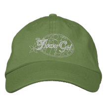 Flower Girl Embroidered Baseball Caps