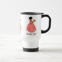 Flower Girl in Coral Coffee Mugs